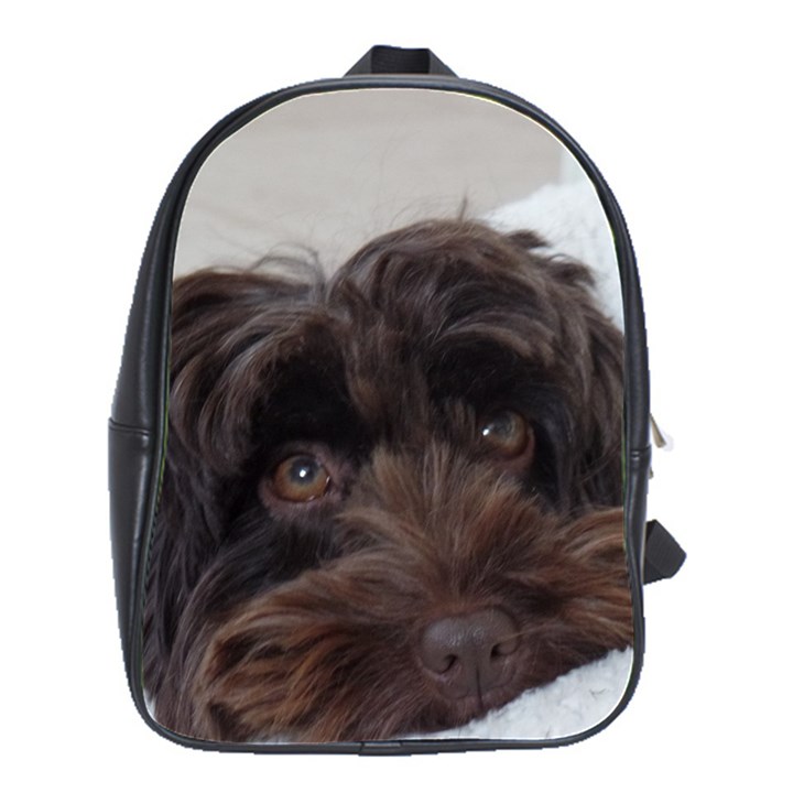 Laying In Dog Bed School Bag (Large)