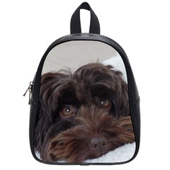 Laying In Dog Bed School Bag (small) by pauchesstore