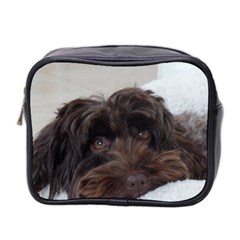 Laying In Dog Bed Mini Toiletries Bag (two Sides)