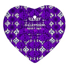 Happy  Day Valentines Every Day Ornament (heart) by pepitasart