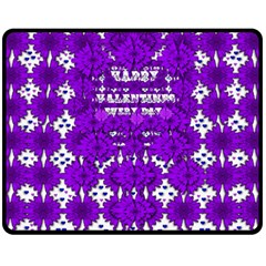 Happy  Day Valentines Every Day Fleece Blanket (medium) 