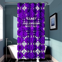 Happy  Day Valentines Every Day Shower Curtain 36  X 72  (stall)  by pepitasart