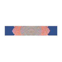 Boho Bliss Peach Metallic Mandala Flano Scarf (mini) by beautyskulls