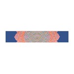 Boho Bliss Peach Metallic Mandala Flano Scarf (Mini) Front