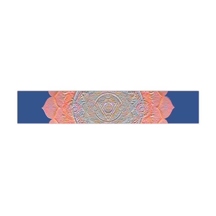 Boho Bliss Peach Metallic Mandala Flano Scarf (Mini)