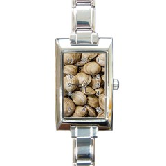 Shellfishs Photo Print Pattern Rectangle Italian Charm Watch