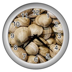 Shellfishs Photo Print Pattern Wall Clock (silver)