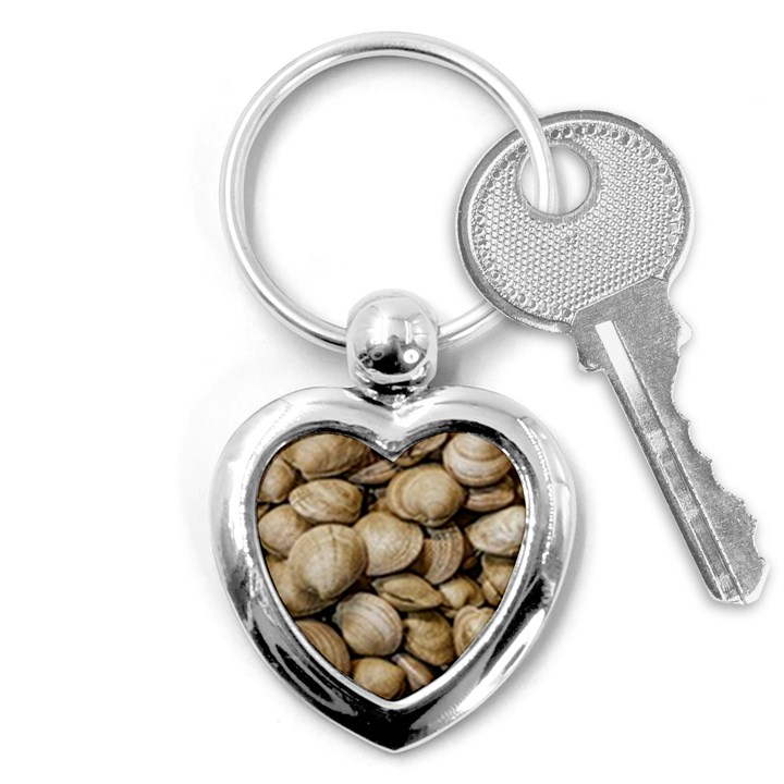 Shellfishs Photo Print Pattern Key Chains (Heart) 