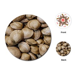 Shellfishs Photo Print Pattern Playing Cards (round)