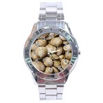 Shellfishs Photo Print Pattern Stainless Steel Analogue Watch Front