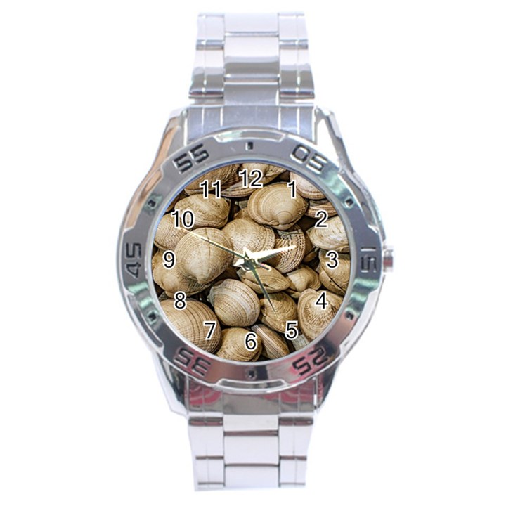 Shellfishs Photo Print Pattern Stainless Steel Analogue Watch