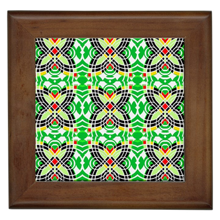 Modern Vintage Butterfly Geometric Framed Tiles