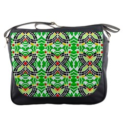 Modern Vintage Butterfly Geometric Messenger Bag by beautyskulls