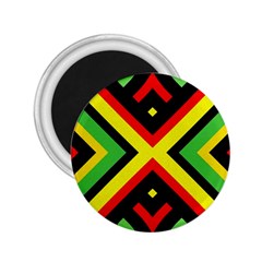 Reggae Vintage Geometric Vibrations 2 25  Magnets by beautyskulls