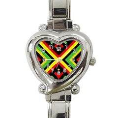 Reggae Vintage Geometric Vibrations Heart Italian Charm Watch