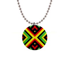 Reggae Vintage Geometric Vibrations 1  Button Necklace