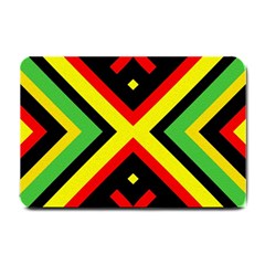 Reggae Vintage Geometric Vibrations Small Doormat  by beautyskulls