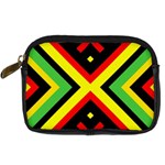 Reggae Vintage Geometric Vibrations Digital Camera Leather Case Front