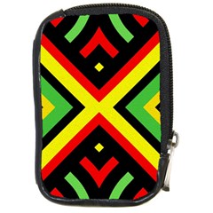 Reggae Vintage Geometric Vibrations Compact Camera Leather Case