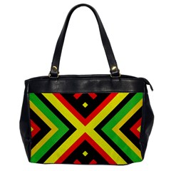 Reggae Vintage Geometric Vibrations Oversize Office Handbag by beautyskulls