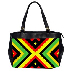 Reggae Vintage Geometric Vibrations Oversize Office Handbag (2 Sides)