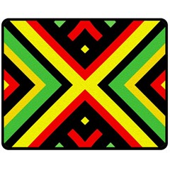 Reggae Vintage Geometric Vibrations Fleece Blanket (medium) 