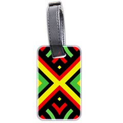 Reggae Vintage Geometric Vibrations Luggage Tags (two Sides)