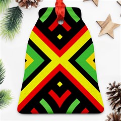 Reggae Vintage Geometric Vibrations Ornament (bell)