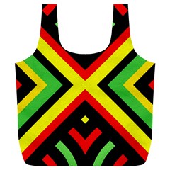 Reggae Vintage Geometric Vibrations Full Print Recycle Bag (xl) by beautyskulls