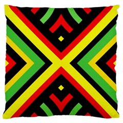 Reggae Vintage Geometric Vibrations Standard Flano Cushion Case (one Side) by beautyskulls