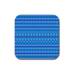 Stunning Luminous Blue Micropattern Magic Rubber Coaster (square) 