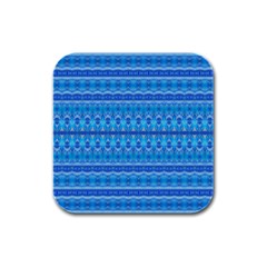 Stunning Luminous Blue Micropattern Magic Rubber Square Coaster (4 Pack)  by beautyskulls