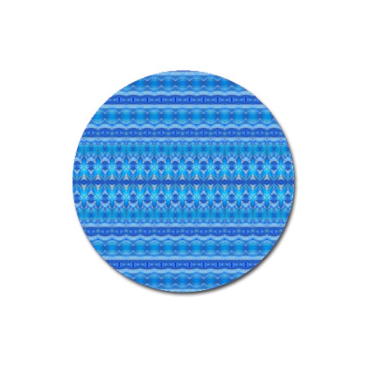 Stunning Luminous Blue Micropattern Magic Magnet 3  (Round)