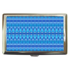 Stunning Luminous Blue Micropattern Magic Cigarette Money Case by beautyskulls