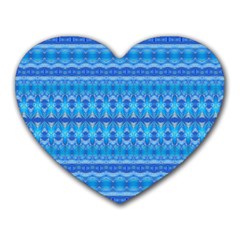 Stunning Luminous Blue Micropattern Magic Heart Mousepads by beautyskulls