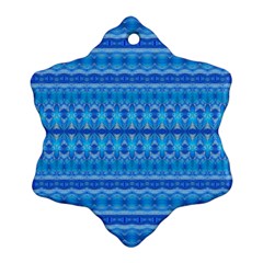 Stunning Luminous Blue Micropattern Magic Ornament (snowflake) by beautyskulls