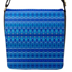 Stunning Luminous Blue Micropattern Magic Flap Closure Messenger Bag (s) by beautyskulls