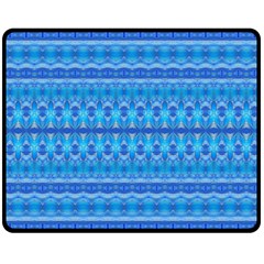 Stunning Luminous Blue Micropattern Magic Double Sided Fleece Blanket (medium)  by beautyskulls