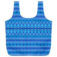 Stunning Luminous Blue Micropattern Magic Full Print Recycle Bag (xl) by beautyskulls