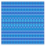 Stunning Luminous Blue Micropattern Magic Large Satin Scarf (Square) Front