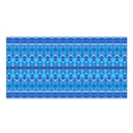 Stunning Luminous Blue Micropattern Magic Satin Shawl Front