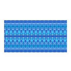 Stunning Luminous Blue Micropattern Magic Satin Wrap