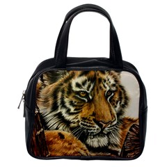 Tiger Cub  Classic Handbag (one Side) by ArtByThree