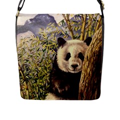 Panda Flap Closure Messenger Bag (l)