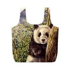 Panda Full Print Recycle Bag (m) by ArtByThree