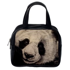 Giant Panda Classic Handbag (one Side) by ArtByThree