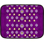 A Feel Of Flowers In Beautiful Air Fleece Blanket (Mini) 35 x27  Blanket