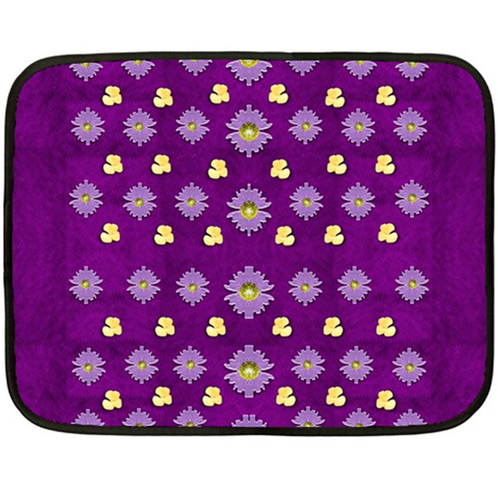 A Feel Of Flowers In Beautiful Air Fleece Blanket (Mini)