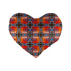 Ml 128 Standard 16  Premium Flano Heart Shape Cushions by ArtworkByPatrick