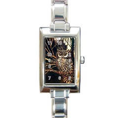 Who s Woods Are These? - Vintage - Rectangle Italian Charm Watch by WensdaiAmbrose